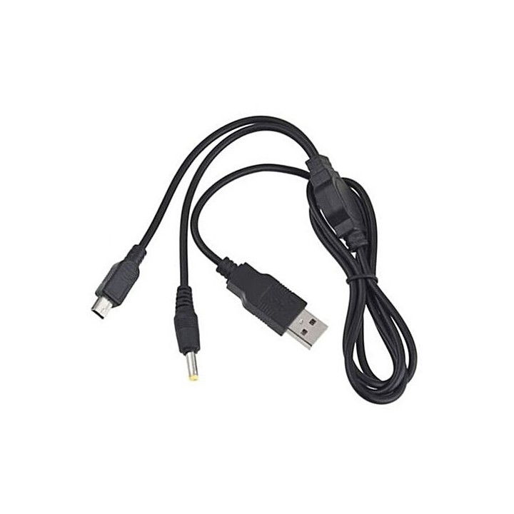 2-In-1 USB Data Charger Cable Charging Cord for Sony PSP 1000 2000 3000Slim Lite