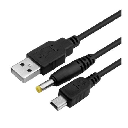 2-In-1 USB Data Charger Cable Charging Cord for Sony PSP 1000 2000 3000Slim Lite