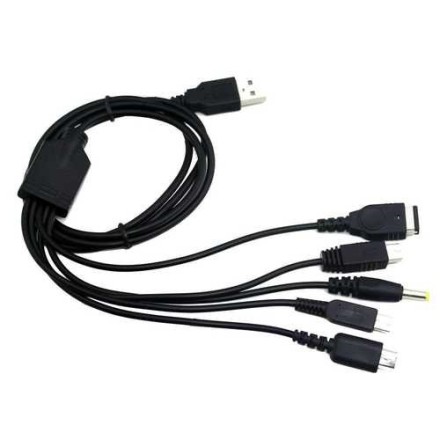 5in1 USB cable compatible for 3DS / NDSi / NDSL / GBA SP / PSP / Wii U