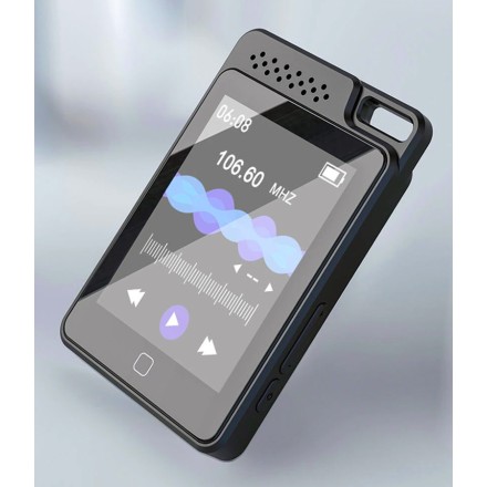 RUIZU MP3 player C1 με οθόνη αφής 2.4", 64GB, ελληνικό μενού, μαύρο