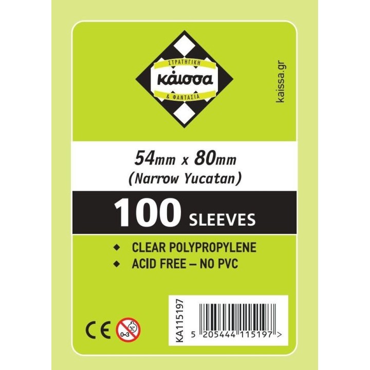 Kaissa Sleeves 54x80mm 100ct (Narrow Yucatan)(KA115197)