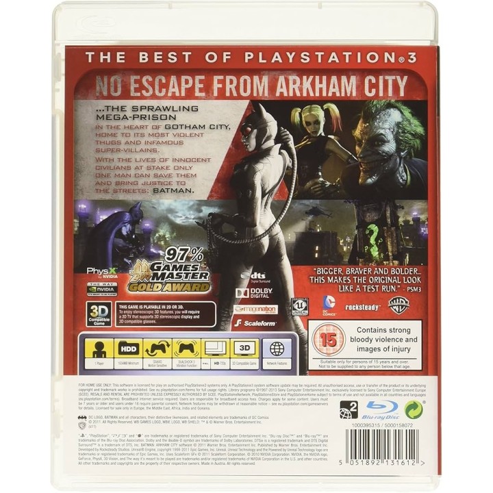 Batman: Arkham City Essentials Edition PS3 Game Used-Μεταχειρισμένο