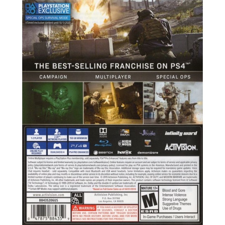 Call of Duty Modern Warfare PS4 GAMES