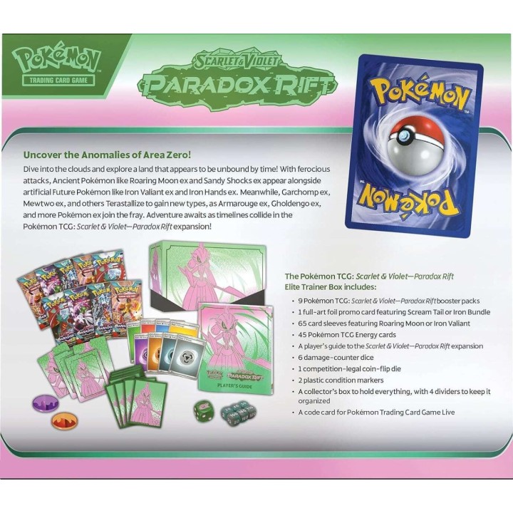 Pokemon Scarlet & Violet Paradox Rift Elite Trainer Box Iron Valiant Pokémon Φακελάκια