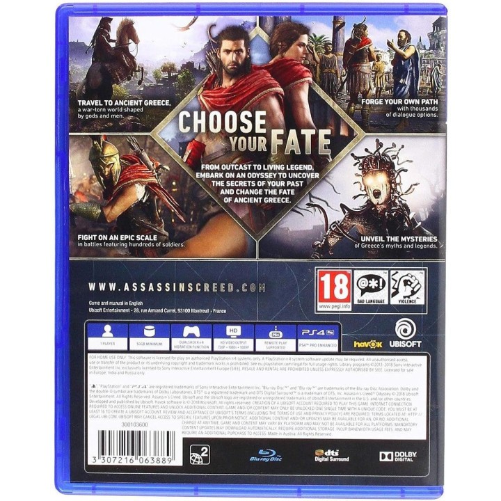 Assassins Creed Odyssey  PS4 GAMES Used-Μεταχειρισμένο