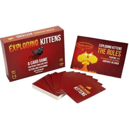 Επιτραπέζιο Παιχνίδι Exploding Kittens για 2-5 Παίκτες 7+ Ετών (EN) Exploding Kittens