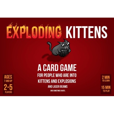 Επιτραπέζιο Παιχνίδι Exploding Kittens για 2-5 Παίκτες 7+ Ετών (EN) Exploding Kittens