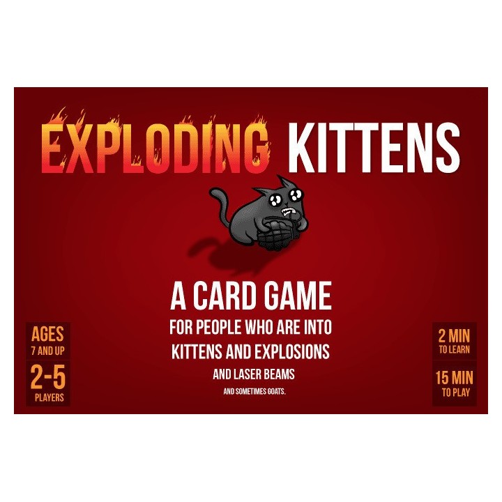Επιτραπέζιο Παιχνίδι Exploding Kittens για 2-5 Παίκτες 7+ Ετών (EN) Exploding Kittens