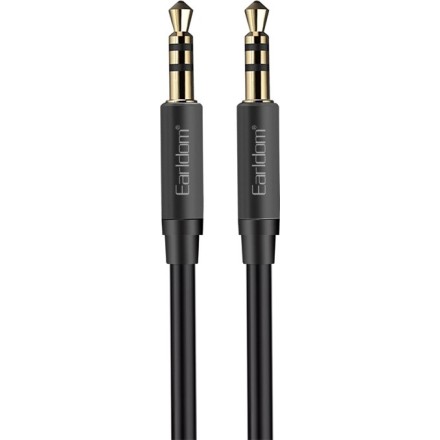 Earldom Καλώδιο 3.5mm male - 3.5mm male Μαύρο 1m (ET-AUX03)