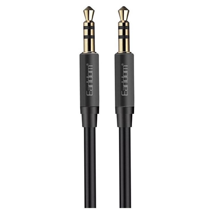 Earldom Καλώδιο 3.5mm male - 3.5mm male Μαύρο 1m (ET-AUX03)