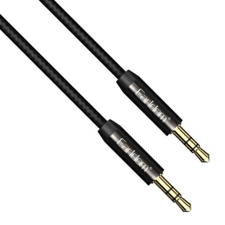 Earldom Καλώδιο 3.5mm male - 3.5mm male Μαύρο 1m (ET-AUX03)