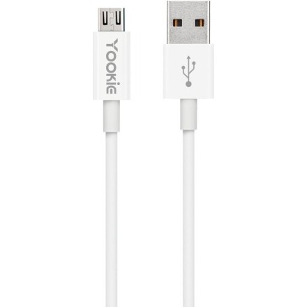 Yookie CB1 Regular USB 2.0 to micro USB Cable Λευκό 2m (40146)