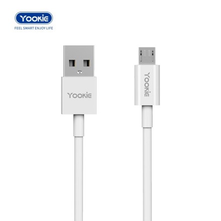 Yookie CB1 Regular USB 2.0 to micro USB Cable Λευκό 2m (40146)