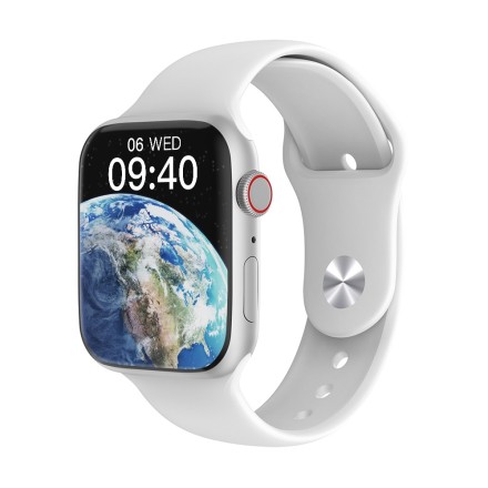 Wiwu SW01 Pro Smartwatch με Παλμογράφο (Ασημί)