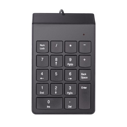 Πληκτρολόγιο Ενσύρματο USB Mini K2, Num pad, Μαυρο(6185)