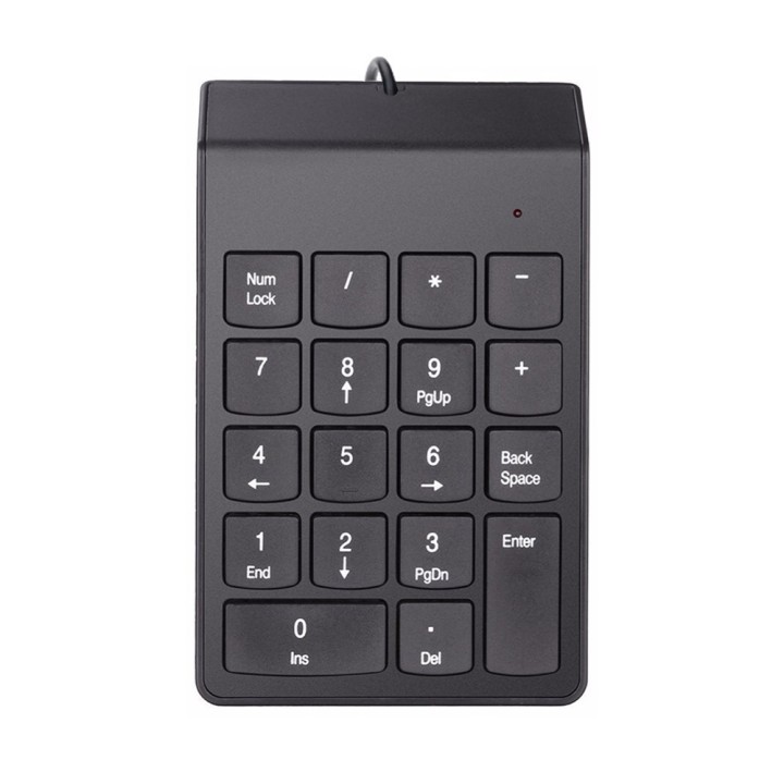 Πληκτρολόγιο Ενσύρματο USB Mini K2, Num pad, Μαυρο(6185)