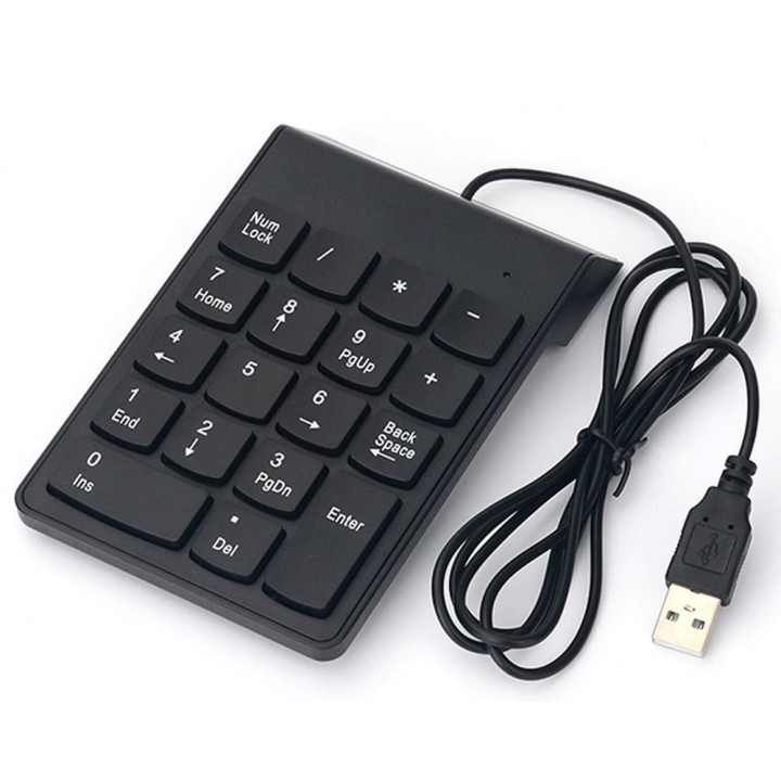 Πληκτρολόγιο Ενσύρματο USB Mini K2, Num pad, Μαυρο(6185)