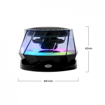 Ηχεἰο Kisonli Q6C, Bluetooth, RGB Μαύρο 5 Watt Μαγνητικό