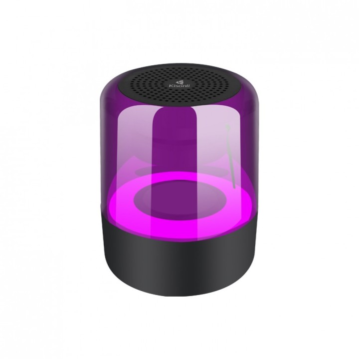 Kisonli LP-5S Ηχείο Bluetooth 5W RGB FM και υποδοχή SD Χρώμα Μαύρο