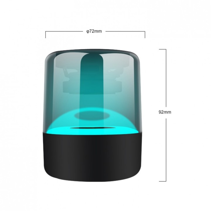 Kisonli LP-5S Ηχείο Bluetooth 5W RGB FM και υποδοχή SD Χρώμα Μαύρο