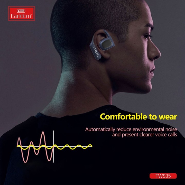 Ακουστικά Bluetooth Earldom TWS35 Zero Noise Black