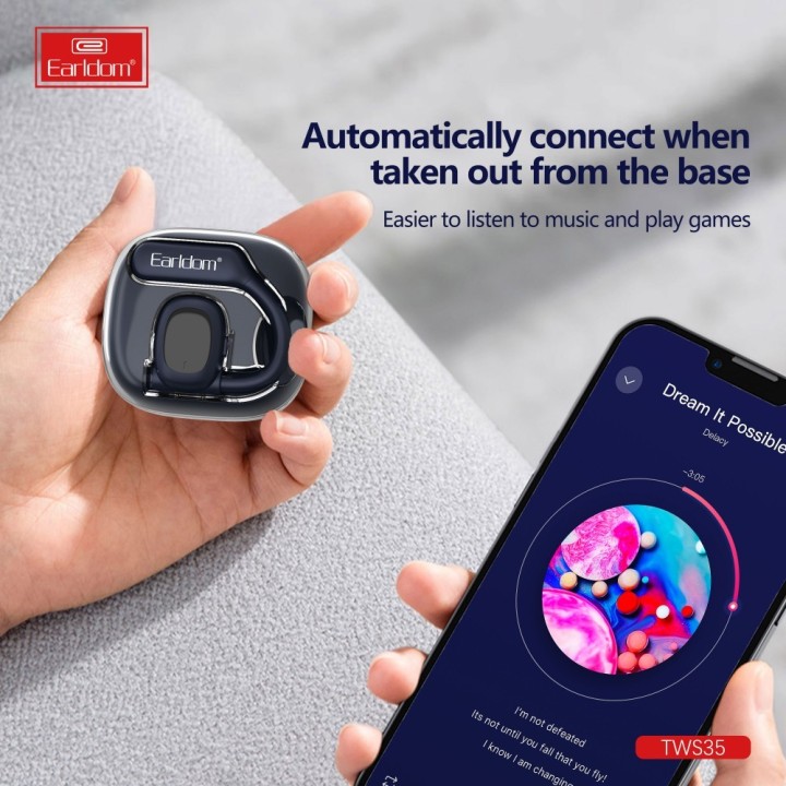 Ακουστικά Bluetooth Earldom TWS35 Zero Noise Black