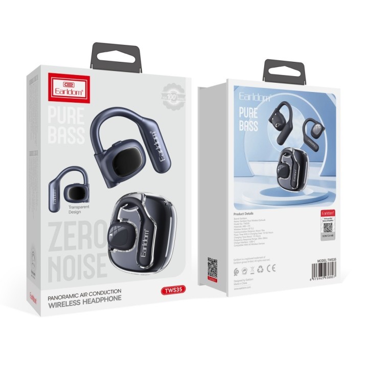 Ακουστικά Bluetooth Earldom TWS35 Zero Noise Black