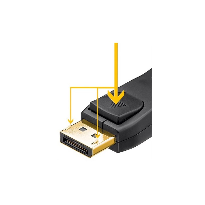 GOOBAY καλώδιο DisplayPort 74744, 8K/120Hz, 40 Gbps, 2m, μαύρο