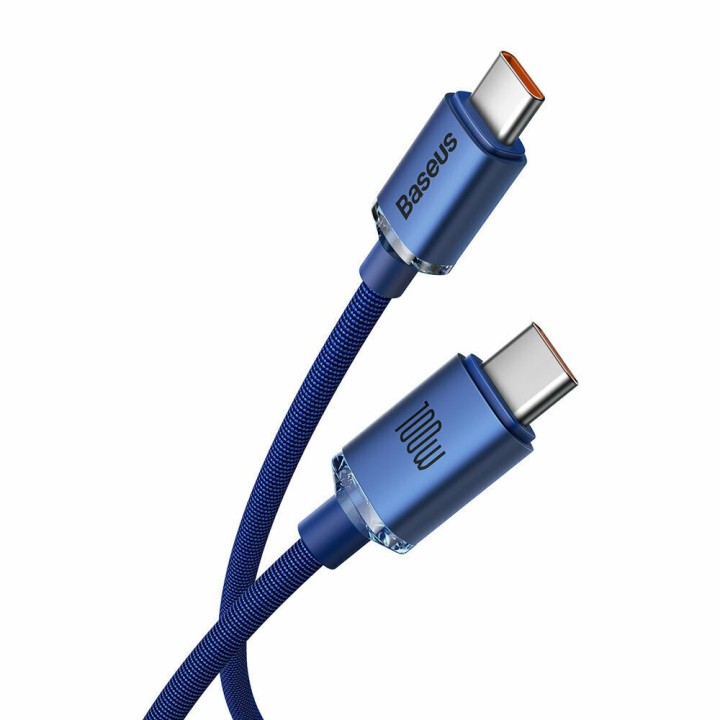 Baseus Crystal Shine Series PD Cable Type-C to Type-C 100W 2m Blue