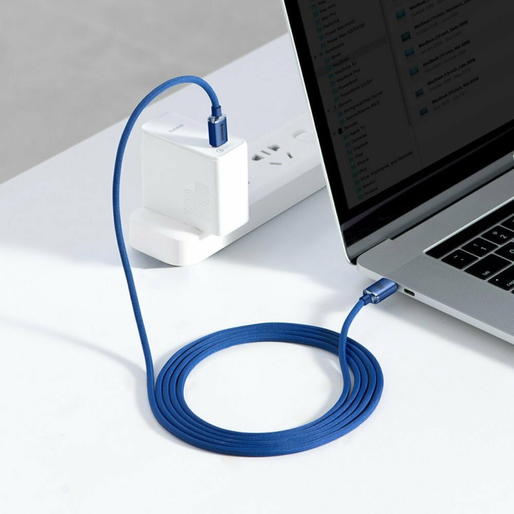 Baseus Crystal Shine Series PD Cable Type-C to Type-C 100W 2m Blue