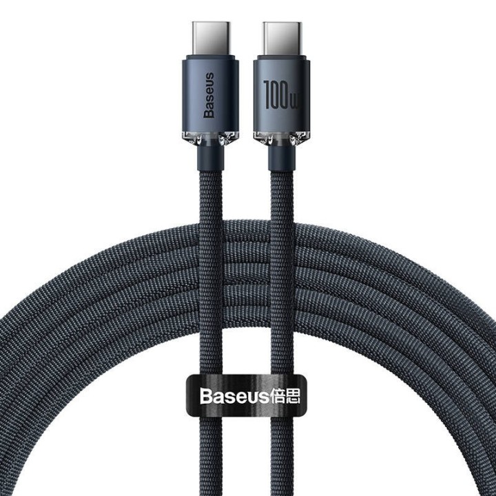 Baseus Crystal Shine Series PD Cable Type-C to Type-C 100W 1.2m Black