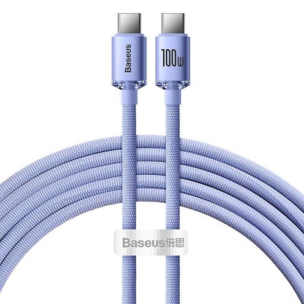 Baseus Crystal Shine Series PD Cable Type-C to Type-C 100W 1.2m Lilac