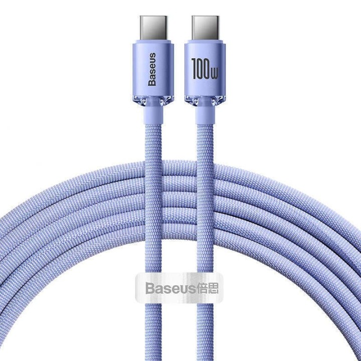 Baseus Crystal Shine Series PD Cable Type-C to Type-C 100W 1.2m Lilac