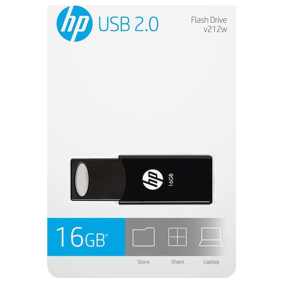 HP 16GB USB 2.0 Stick Μαύρο