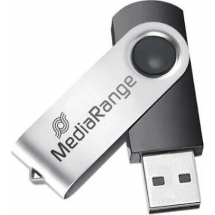 MediaRange USB 2.0 Flash Drive 64GB (Black/Silver) (MR912)