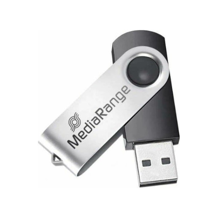 MediaRange USB 2.0 Flash Drive 64GB (Black/Silver) (MR912)