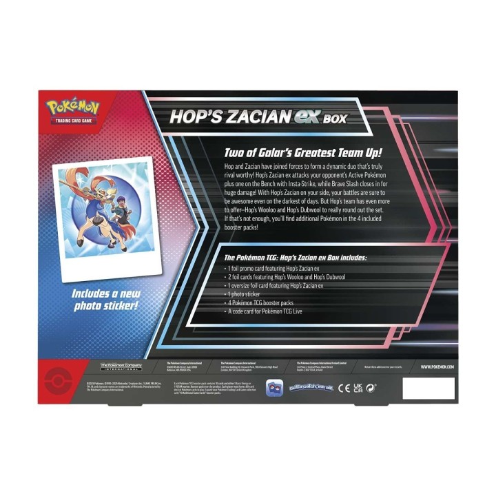Pokémon TCG: Hops Zacian ex Box
