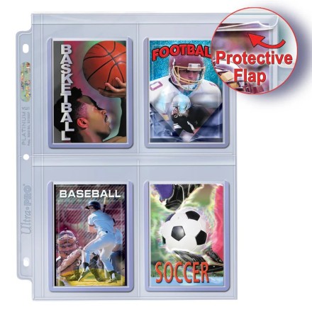 Ultra Pro Premium Series 4-Pocket Secure Pages for Toploaders Platinum 1 Ζελατίνα(REM15848)