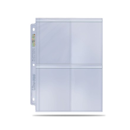 Ultra Pro Premium Series 4-Pocket Secure Pages for Toploaders Platinum 1 Ζελατίνα(REM15848)