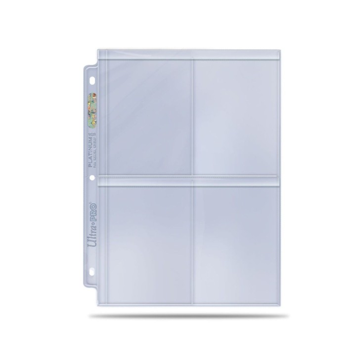 Ultra Pro Premium Series 4-Pocket Secure Pages for Toploaders Platinum 1 Ζελατίνα(REM15848)