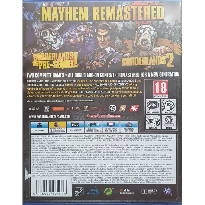 Borderlands The Handsome Collection PS4 Game Used-Μεταχειρισμένο