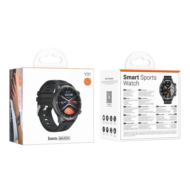 Hoco Y31 Calling Smart Watch sports (Call Version) Black