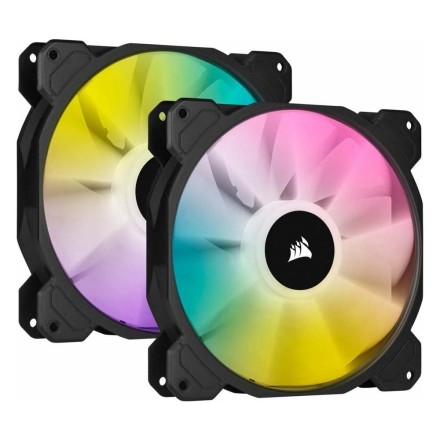 Corsair iCUE SP140 RGB ELITE Performance 140mm PWM Fan Dual Fan Kit with Lighting Node CORE (CO-9050111-WW)