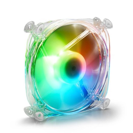 Sharkoon SHARK Disc PWM Case Fan 120mm με RGB Φωτισμό και Σύνδεση 3-Pin / 4-Pin Λευκό (SHDISCPWMRGBFAN)