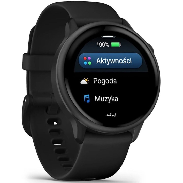 Garmin Vivoactive 6 Aluminium 42mm Αδιάβροχο Smartwatch με Παλμογράφο (Slate with Black Band)