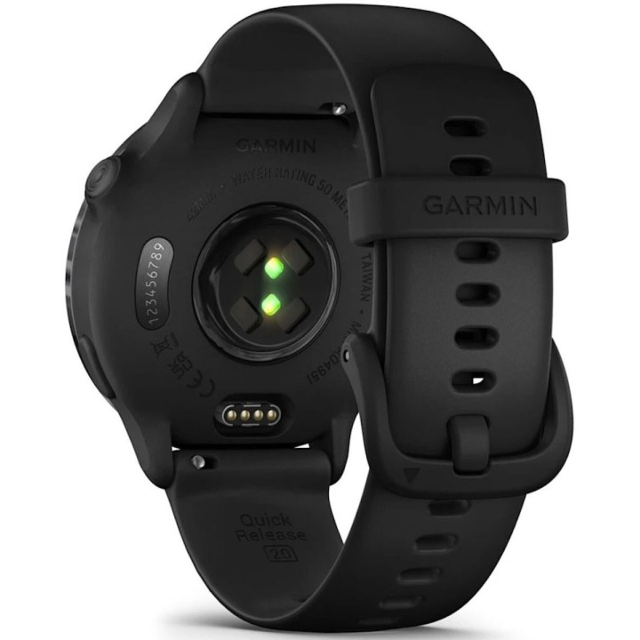 Garmin Vivoactive 6 Aluminium 42mm Αδιάβροχο Smartwatch με Παλμογράφο (Slate with Black Band)