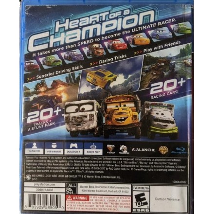 CARS 3 DRIVEN TO WIN PS4 GAMES