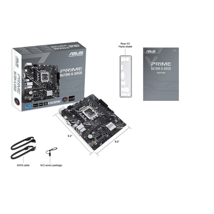 Asus Prime H610M-K ARGB Motherboard Micro ATX με Intel 1700 Socket