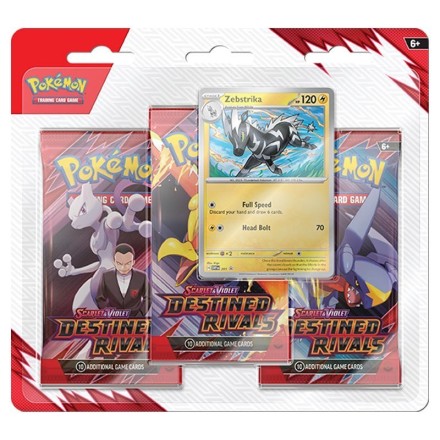 Pokemon SV10 Destined Rivals 3-Booster Blister(Zebstrika)
