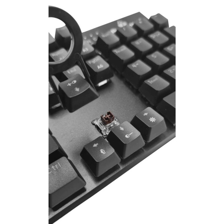 POWERTECH gaming μηχανικό πληκτρολόγιο PT-1254, ενσύρματο, RGB, μαύρο Ελληνικό